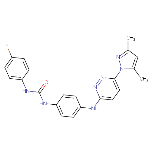 3-(4-{[6-(3,5-dimethyl-1H-pyrazol-1-yl)pyridazin-3-yl]amino}phenyl)-1-(4-fluorophenyl)urea