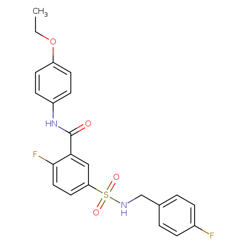 N-(4-ethoxyphenyl)-2-fluoro-5-{[(4-fluorophenyl)methyl]sulfamoyl}benzamide