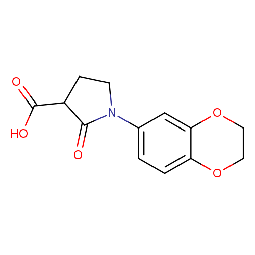 1-(2,3-dihydro-1,4-benzodioxin-6-yl)-2-oxopyrrolidine-3-carboxylic acid