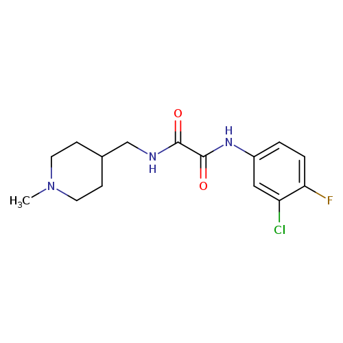 N-(3-chloro-4-fluorophenyl)-N'-[(1-methylpiperidin-4-yl)methyl]ethanediamide