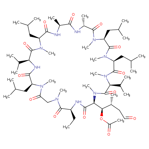 Cyclosporin A, 6-[(3R,4R)-3-(acetyloxy)-N,4-dimethyl-6-oxo-L-norleucine]-