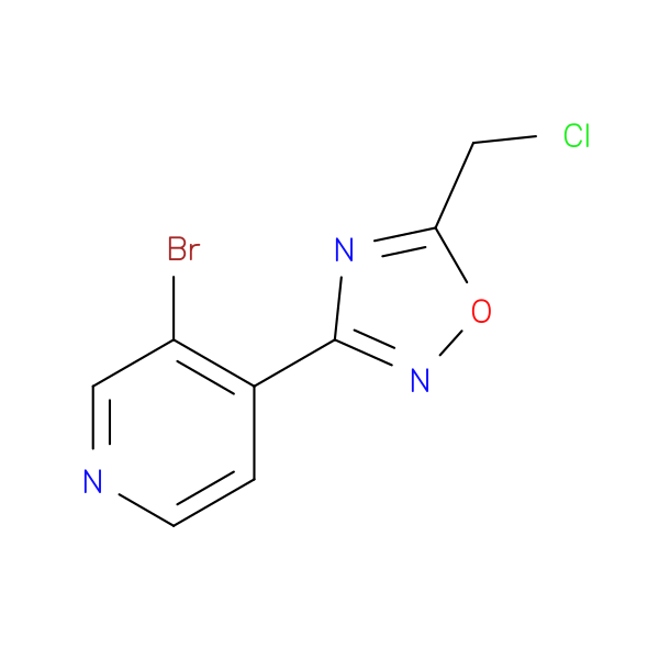3-(3-Bromopyridin-4-yl)-5-(chloromethyl)-1,2,4-oxadiazole