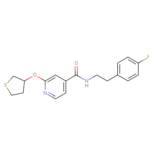 N-[2-(4-fluorophenyl)ethyl]-2-(thiolan-3-yloxy)pyridine-4-carboxamide