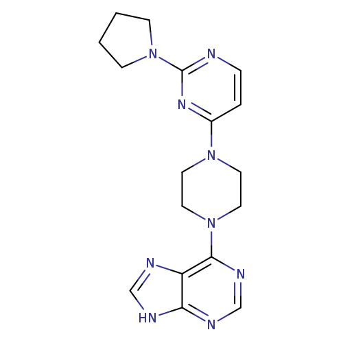 6-{4-[2-(pyrrolidin-1-yl)pyrimidin-4-yl]piperazin-1-yl}-9H-purine