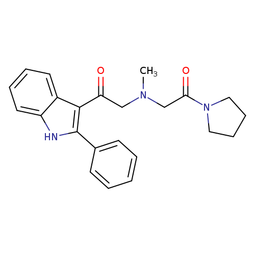 2-{methyl[2-oxo-2-(2-phenyl-1H-indol-3-yl)ethyl]amino}-1-(pyrrolidin-1-yl)ethan-1-one