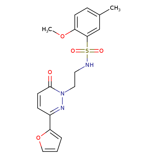 N-{2-[3-(furan-2-yl)-6-oxo-1,6-dihydropyridazin-1-yl]ethyl}-2-methoxy-5-methylbenzene-1-sulfonamide