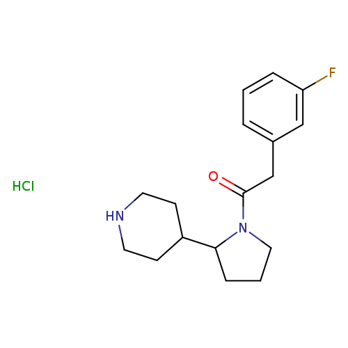 2-(3-fluorophenyl)-1-[2-(piperidin-4-yl)pyrrolidin-1-yl]ethan-1-one hydrochloride