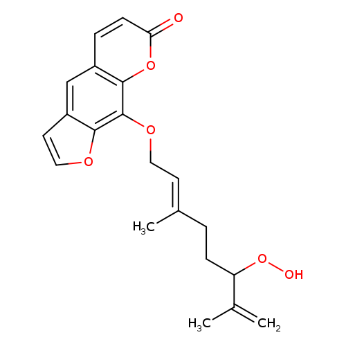 7H-Furo[3,2-g][1]benzopyran-7-one, 9-[[(2E)-6-hydroperoxy-3,7-dimethyl-2,7-octadien-1-yl]oxy]-