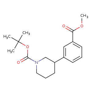 1-Piperidinecarboxylic acid, 3-[3-(methoxycarbonyl)phenyl]-, 1,1-dimethylethyl ester