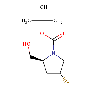 1-Pyrrolidinecarboxylic acid, 4-fluoro-2-(hydroxymethyl)-, 1,1-dimethylethyl ester, (2S,4R)-