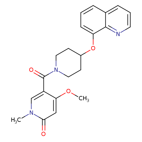 4-methoxy-1-methyl-5-[4-(quinolin-8-yloxy)piperidine-1-carbonyl]-1,2-dihydropyridin-2-one
