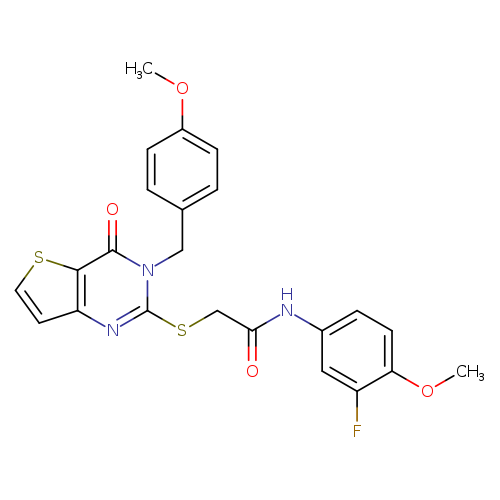 N-(3-fluoro-4-methoxyphenyl)-2-({3-[(4-methoxyphenyl)methyl]-4-oxo-3H,4H-thieno[3,2-d]pyrimidin-2-yl}sulfanyl)acetamide