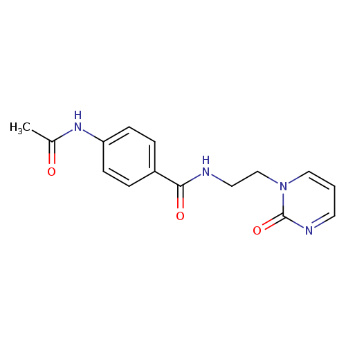4-acetamido-N-[2-(2-oxo-1,2-dihydropyrimidin-1-yl)ethyl]benzamide