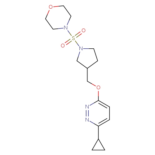 4-[(3-{[(6-cyclopropylpyridazin-3-yl)oxy]methyl}pyrrolidin-1-yl)sulfonyl]morpholine