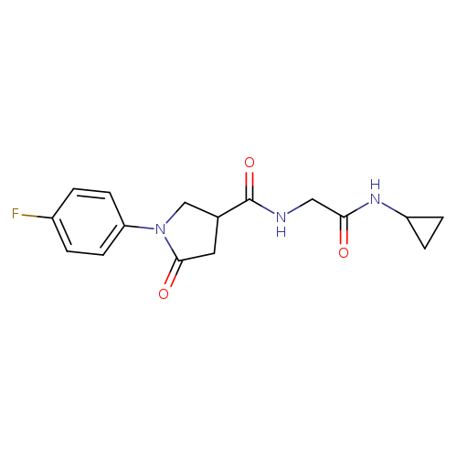 N-cyclopropyl-2-{[1-(4-fluorophenyl)-5-oxopyrrolidin-3-yl]formamido}acetamide