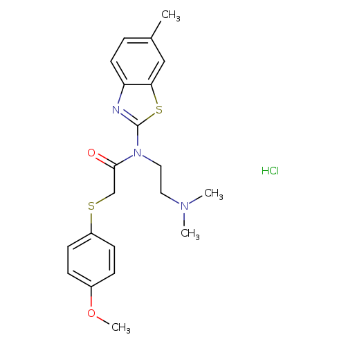 N-[2-(dimethylamino)ethyl]-2-[(4-methoxyphenyl)sulfanyl]-N-(6-methyl-1,3-benzothiazol-2-yl)acetamide hydrochloride