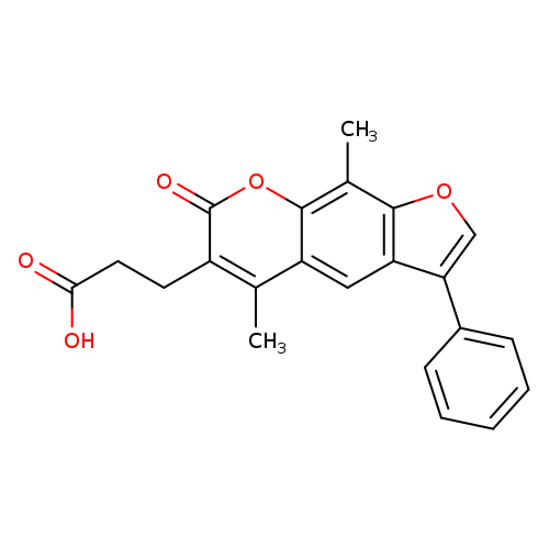 7H-Furo[3,2-g][1]benzopyran-6-propanoic acid,5,9-dimethyl-7-oxo-3-phenyl-
