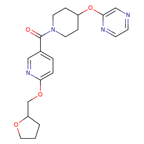 2-[(1-{6-[(oxolan-2-yl)methoxy]pyridine-3-carbonyl}piperidin-4-yl)oxy]pyrazine