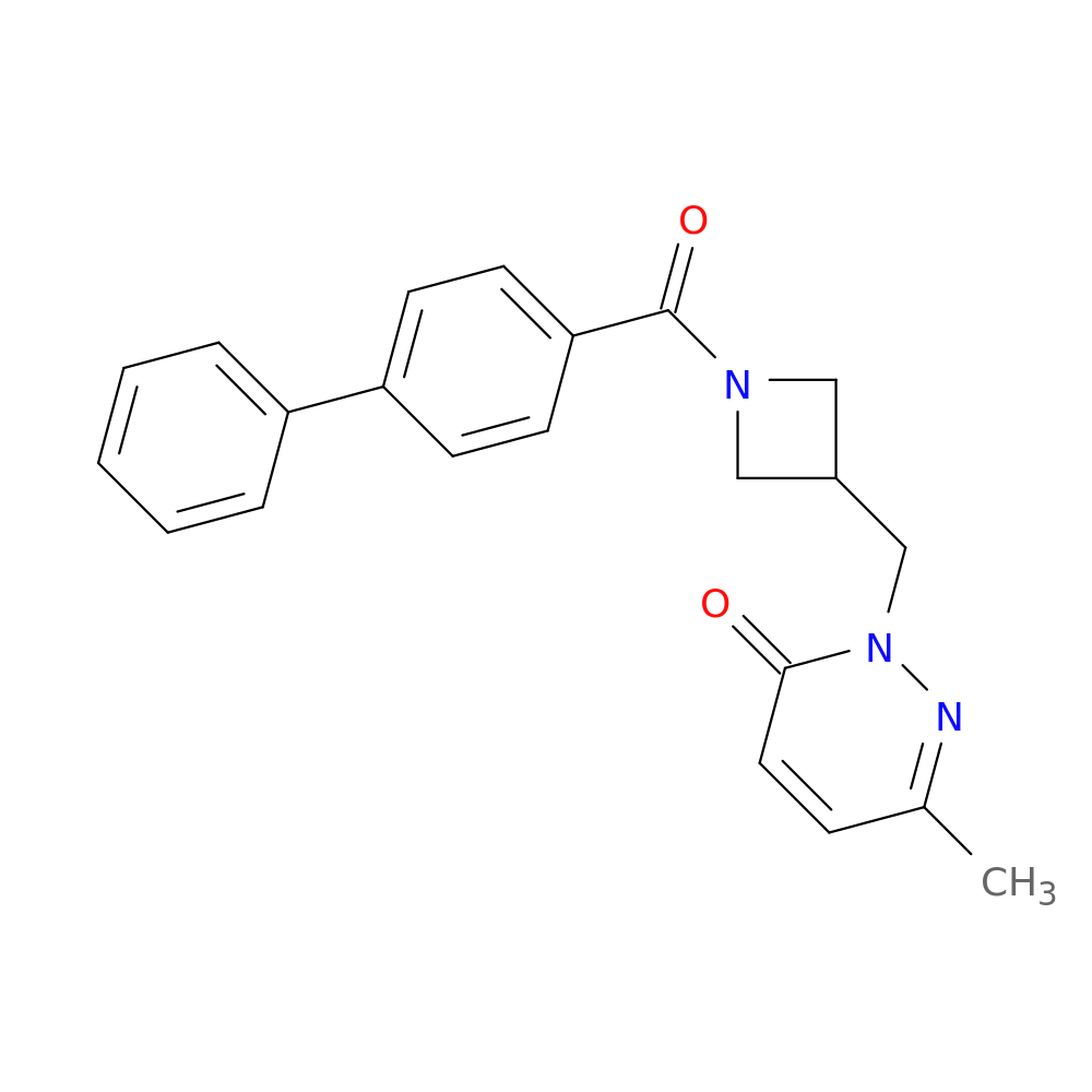 2-[(1-{[1,1'-biphenyl]-4-carbonyl}azetidin-3-yl)methyl]-6-methyl-2,3-dihydropyridazin-3-one