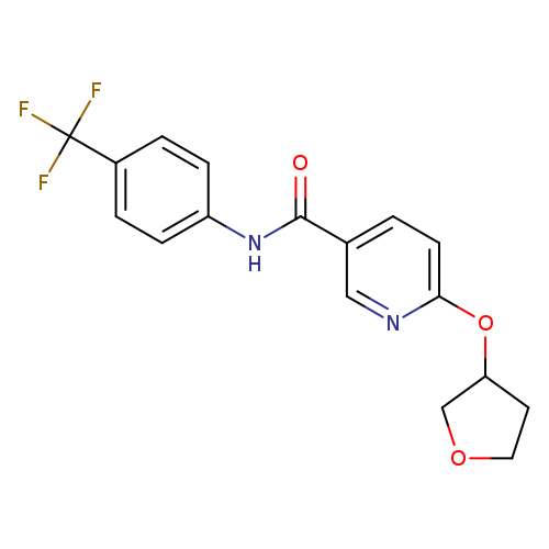 6-(oxolan-3-yloxy)-N-[4-(trifluoromethyl)phenyl]pyridine-3-carboxamide