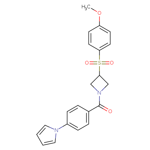 1-{4-[3-(4-methoxybenzenesulfonyl)azetidine-1-carbonyl]phenyl}-1H-pyrrole