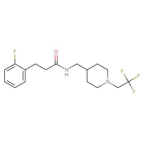 3-(2-fluorophenyl)-N-{[1-(2,2,2-trifluoroethyl)piperidin-4-yl]methyl}propanamide