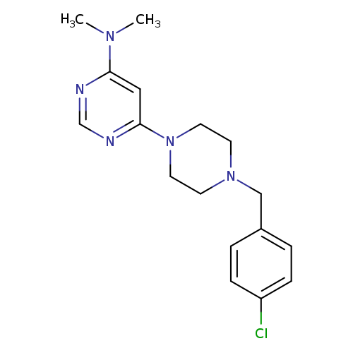6-{4-[(4-chlorophenyl)methyl]piperazin-1-yl}-N,N-dimethylpyrimidin-4-amine