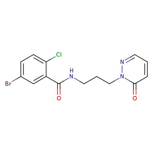 5-bromo-2-chloro-N-[3-(6-oxo-1,6-dihydropyridazin-1-yl)propyl]benzamide