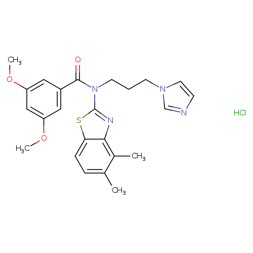 N-(4,5-dimethyl-1,3-benzothiazol-2-yl)-N-[3-(1H-imidazol-1-yl)propyl]-3,5-dimethoxybenzamide hydrochloride