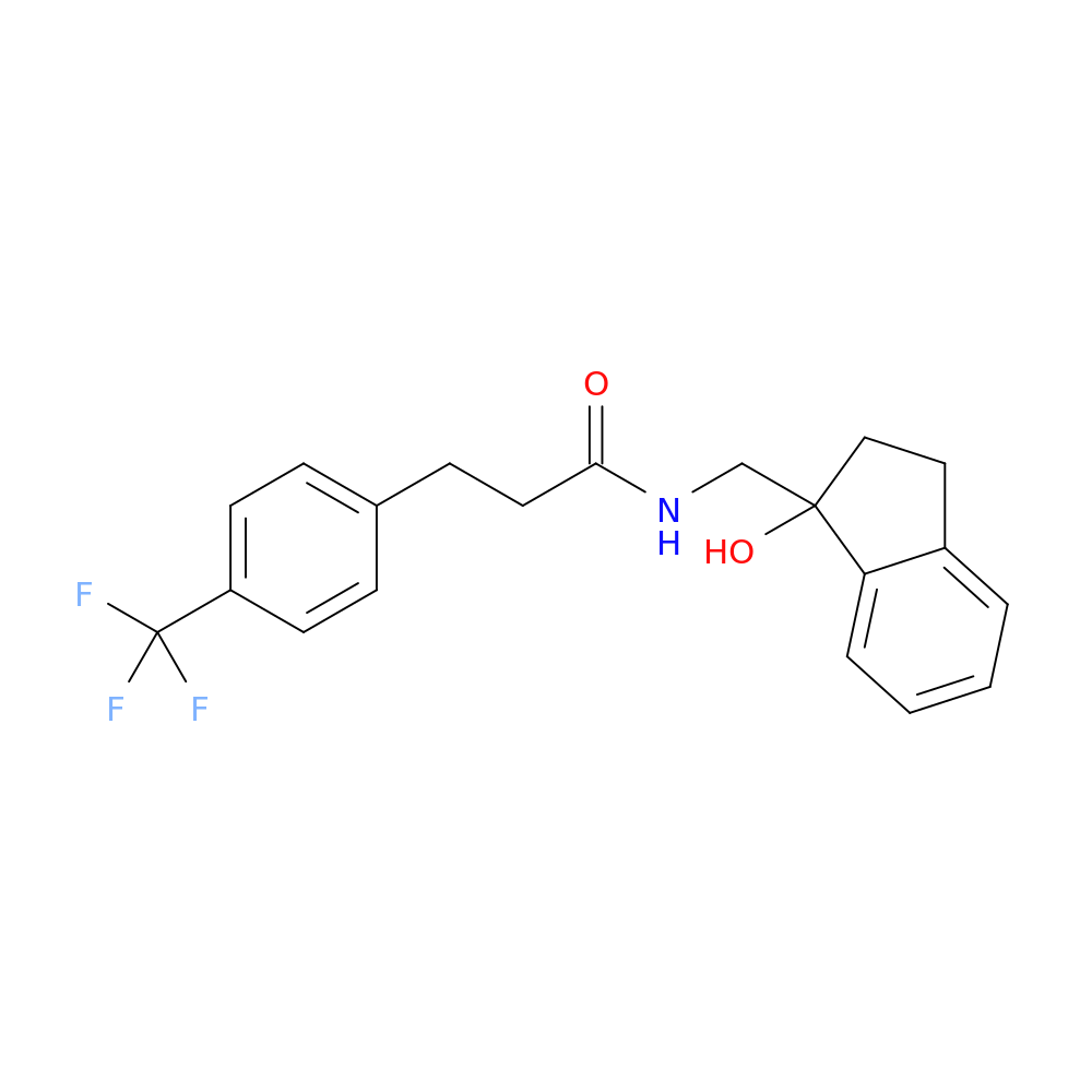 N-[(1-hydroxy-2,3-dihydro-1H-inden-1-yl)methyl]-3-[4-(trifluoromethyl)phenyl]propanamide