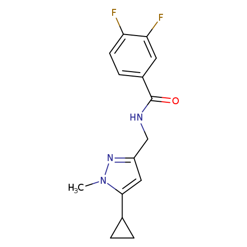 N-[(5-cyclopropyl-1-methyl-1H-pyrazol-3-yl)methyl]-3,4-difluorobenzamide