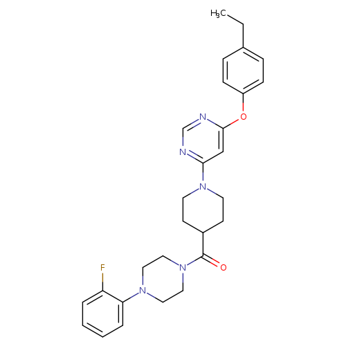 4-(4-ethylphenoxy)-6-{4-[4-(2-fluorophenyl)piperazine-1-carbonyl]piperidin-1-yl}pyrimidine