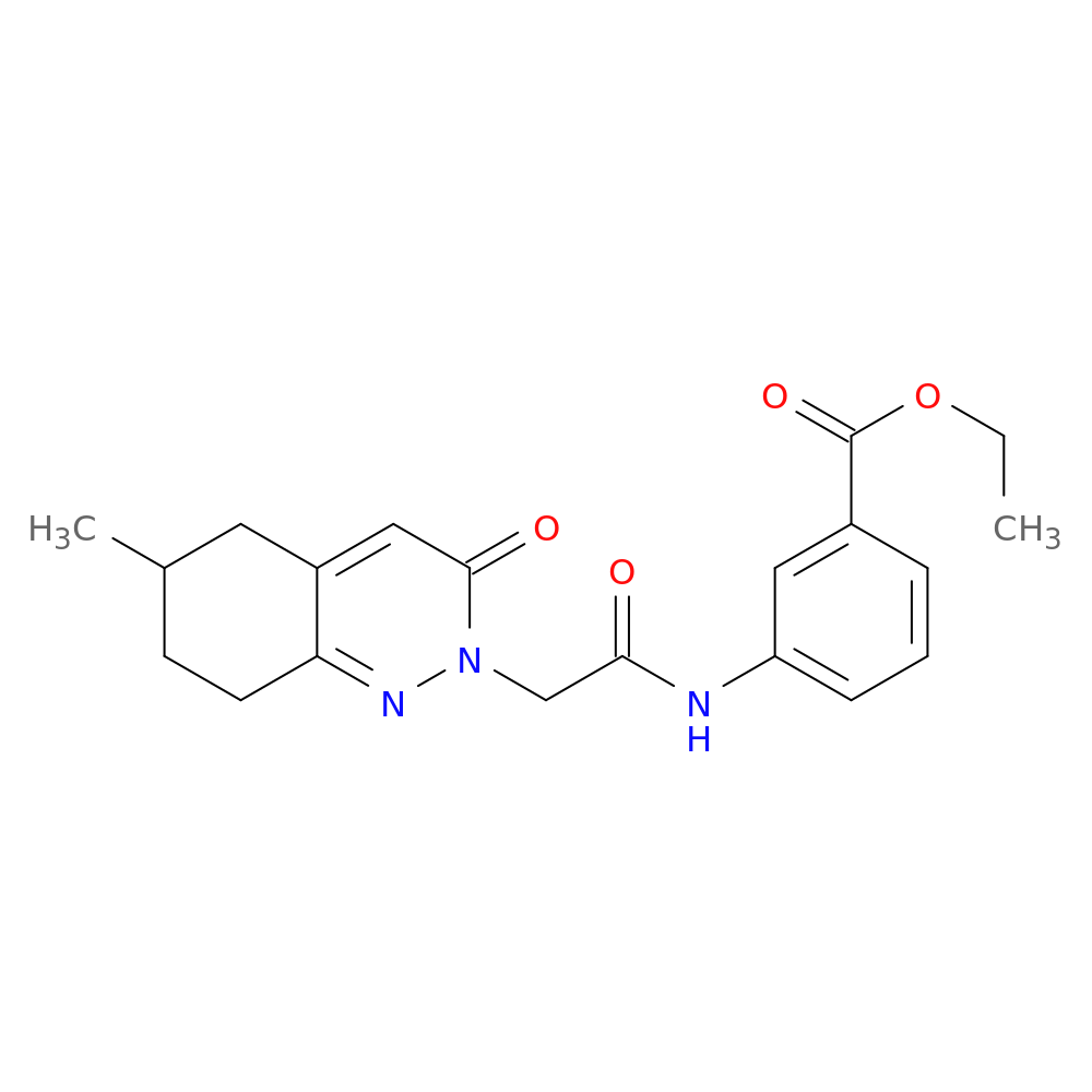 ethyl 3-[2-(6-methyl-3-oxo-2,3,5,6,7,8-hexahydrocinnolin-2-yl)acetamido]benzoate