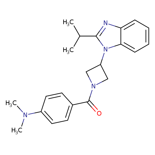 N,N-dimethyl-4-{3-[2-(propan-2-yl)-1H-1,3-benzodiazol-1-yl]azetidine-1-carbonyl}aniline