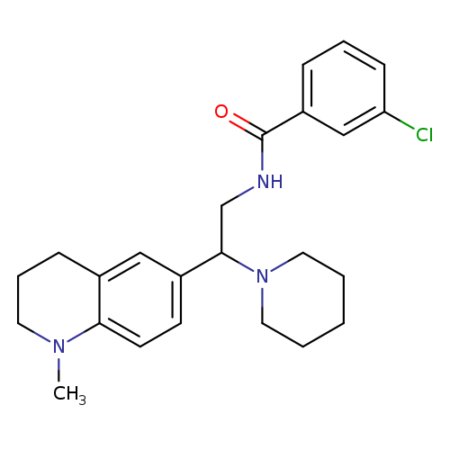 3-chloro-N-[2-(1-methyl-1,2,3,4-tetrahydroquinolin-6-yl)-2-(piperidin-1-yl)ethyl]benzamide