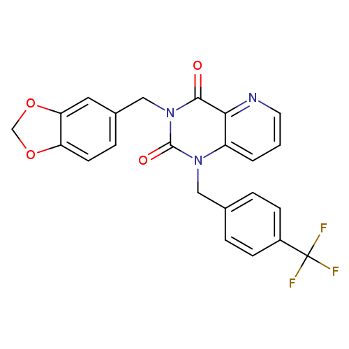 3-[(2H-1,3-benzodioxol-5-yl)methyl]-1-{[4-(trifluoromethyl)phenyl]methyl}-1H,2H,3H,4H-pyrido[3,2-d]pyrimidine-2,4-dione