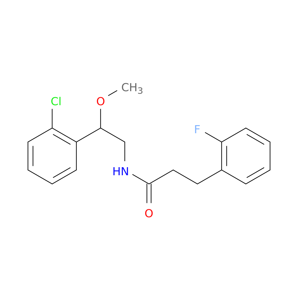 N-[2-(2-chlorophenyl)-2-methoxyethyl]-3-(2-fluorophenyl)propanamide