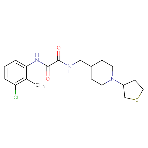 N'-(3-chloro-2-methylphenyl)-N-{[1-(thiolan-3-yl)piperidin-4-yl]methyl}ethanediamide