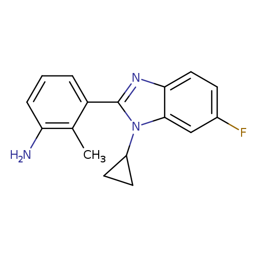 3-(1-cyclopropyl-6-fluoro-1H-1,3-benzodiazol-2-yl)-2-methylaniline