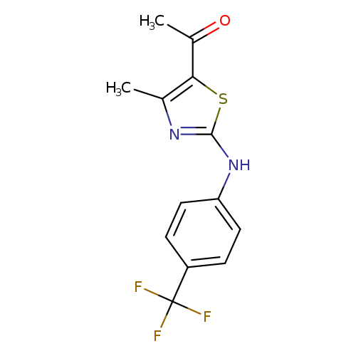 1-(4-methyl-2-{[4-(trifluoromethyl)phenyl]amino}-1,3-thiazol-5-yl)ethan-1-one