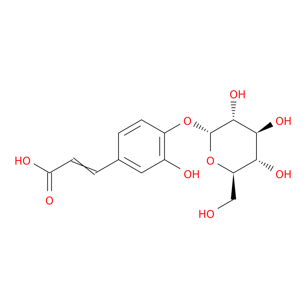 3-(3-Hydroxy-4-(((2R,3R,4S,5S,6R)-3,4,5-trihydroxy-6-(hydroxymethyl)tetrahydro-2H-pyran-2-yl)oxy)phenyl)acrylic acid