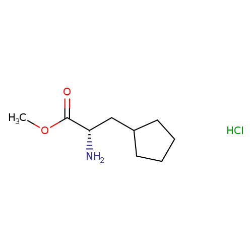 Cyclopentanepropanoic acid, α-amino-, methyl ester, hydrochloride (1:1), (αS)-
