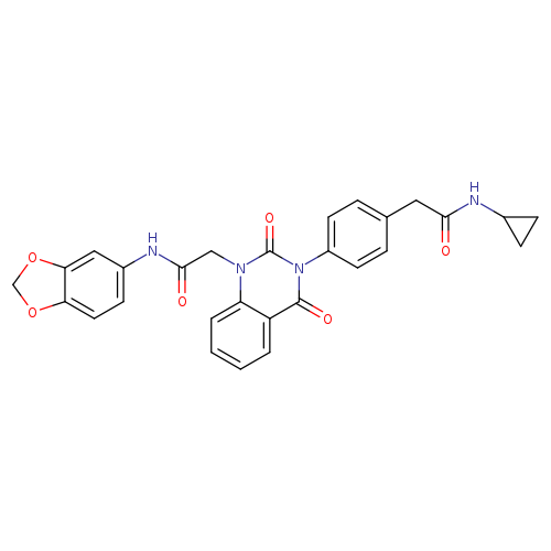 N-(2H-1,3-benzodioxol-5-yl)-2-(3-{4-[(cyclopropylcarbamoyl)methyl]phenyl}-2,4-dioxo-1,2,3,4-tetrahydroquinazolin-1-yl)acetamide