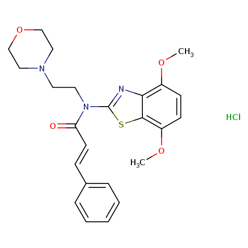 (2E)-N-(4,7-dimethoxy-1,3-benzothiazol-2-yl)-N-[2-(morpholin-4-yl)ethyl]-3-phenylprop-2-enamide hydrochloride