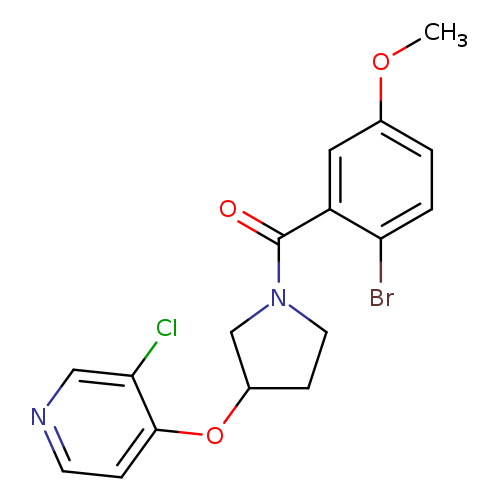 4-{[1-(2-bromo-5-methoxybenzoyl)pyrrolidin-3-yl]oxy}-3-chloropyridine