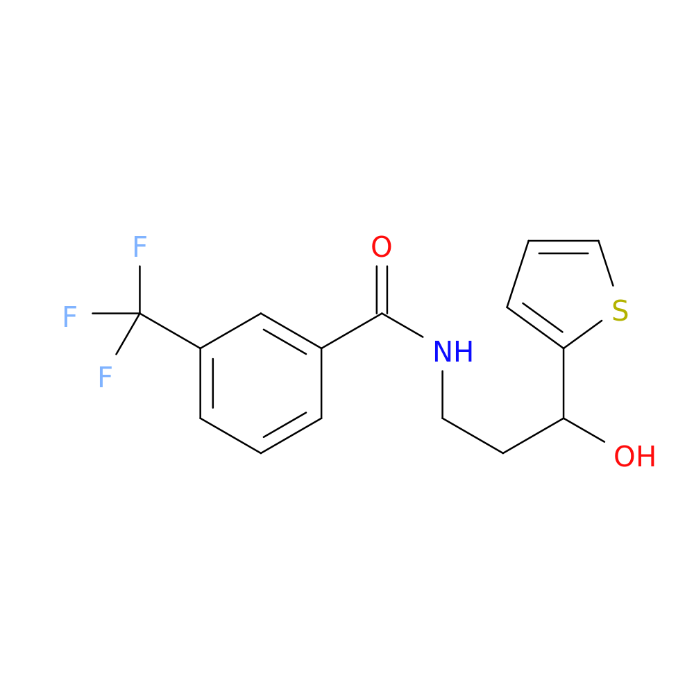 N-[3-hydroxy-3-(thiophen-2-yl)propyl]-3-(trifluoromethyl)benzamide