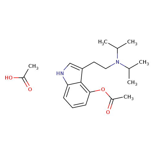3-[2-[bis(1-methylethyl)amino]ethyl]-1H-indol-4-ol,4-acetate,monoacetate