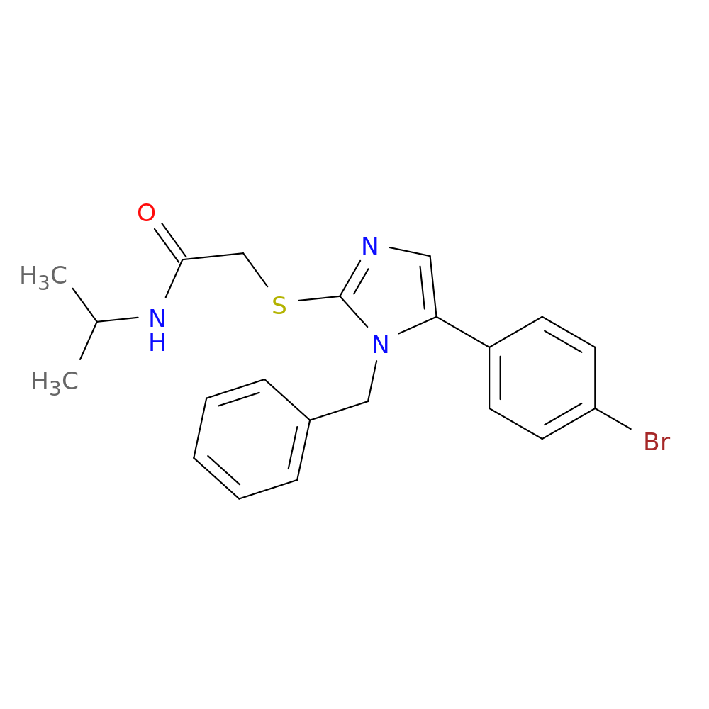 2-{[1-benzyl-5-(4-bromophenyl)-1H-imidazol-2-yl]sulfanyl}-N-(propan-2-yl)acetamide