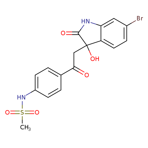N-{4-[2-(6-bromo-3-hydroxy-2-oxo-2,3-dihydro-1H-indol-3-yl)acetyl]phenyl}methanesulfonamide