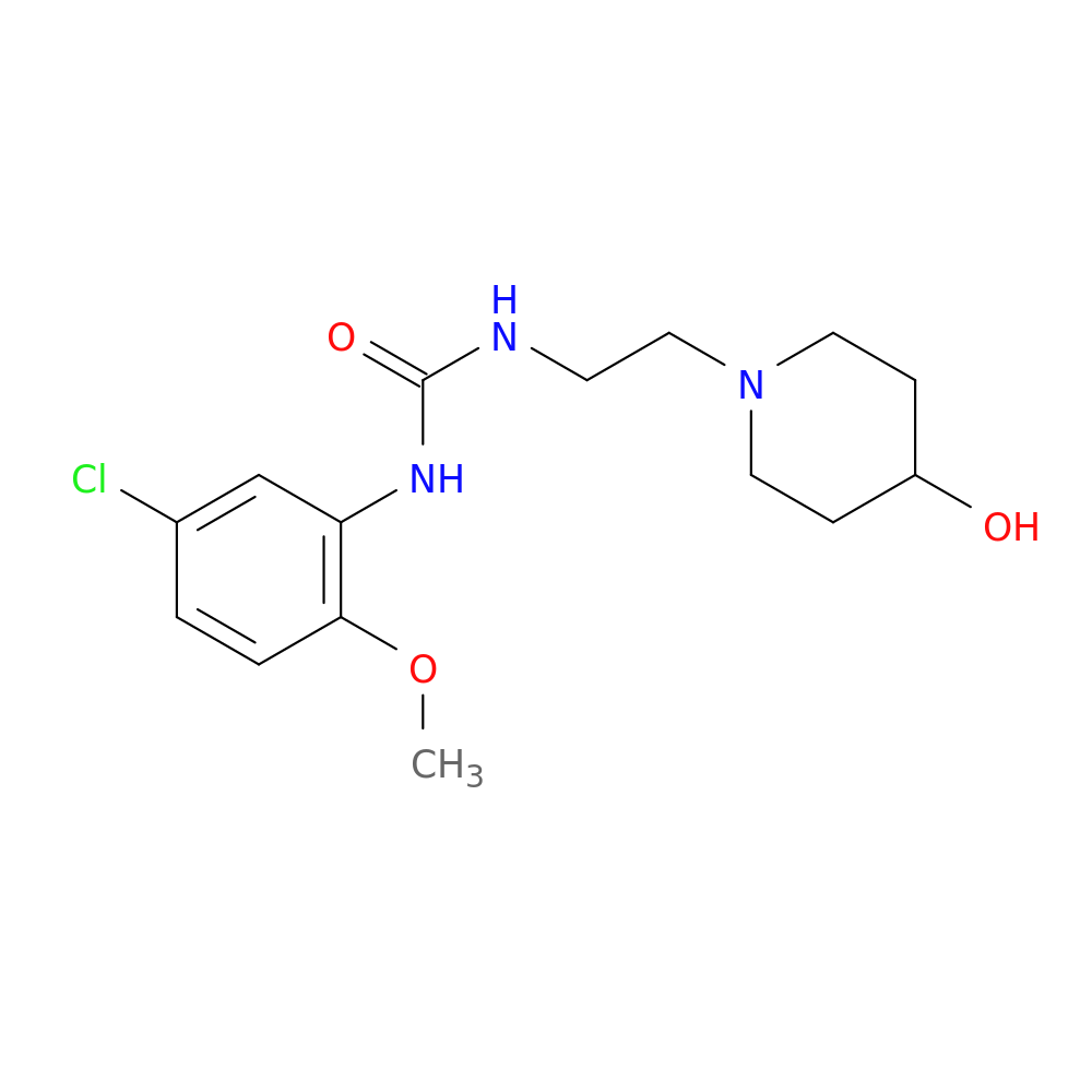 3-(5-chloro-2-methoxyphenyl)-1-[2-(4-hydroxypiperidin-1-yl)ethyl]urea